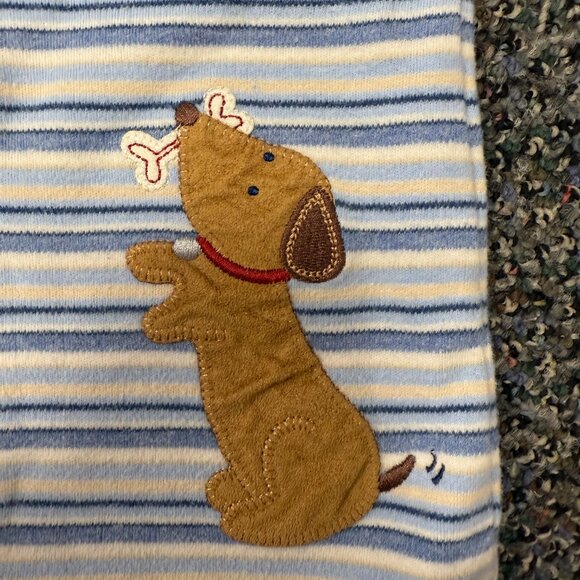 Carter's Dog Gone Cute Striped Footed Sleeper Infant Baby 0-3 months - Picture 2 of 4